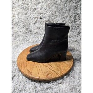 Inc international Concepts Women Size 8M EU 38.5 Leather Block Heel Dress Bootie